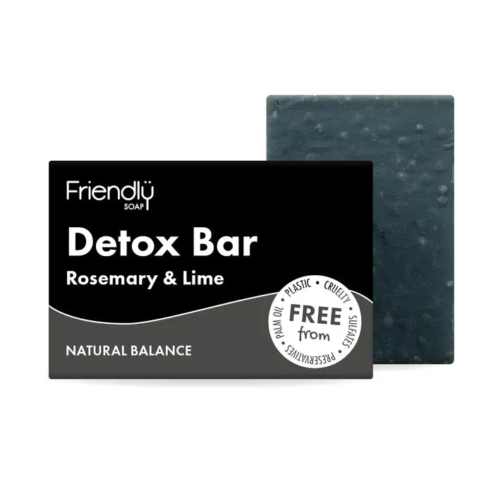 Friendly Soap Detox Bar - Activated Charcoal 95g