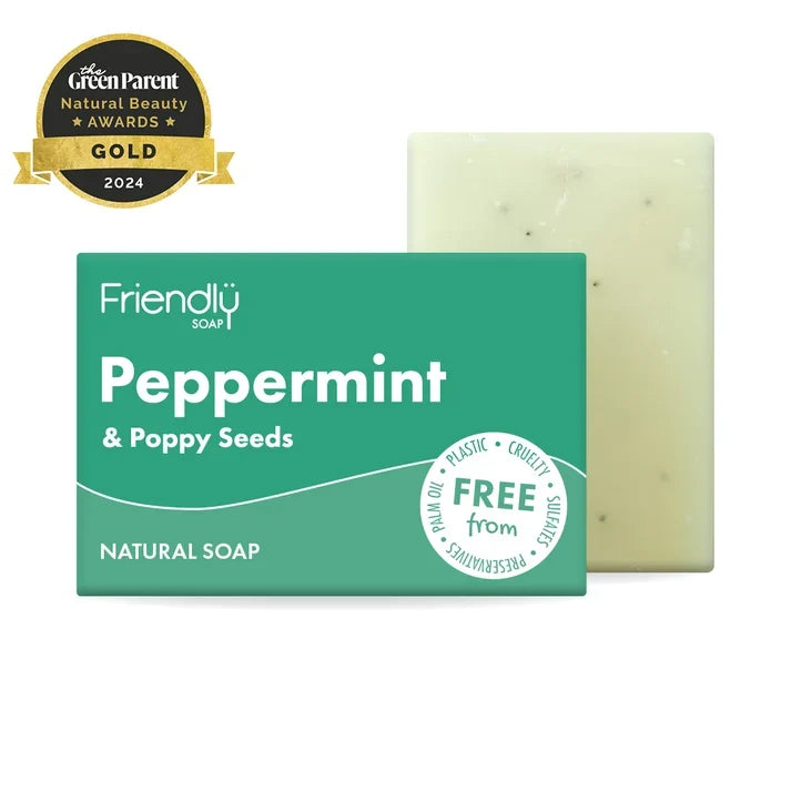 Friendly Soap Peppermint & Poppy Seeds Soap - 95g