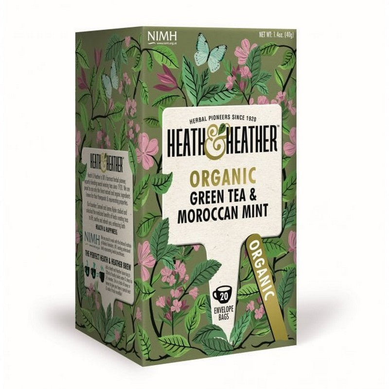 Heath And Heather Organic Green Tea & Mint 20 bags