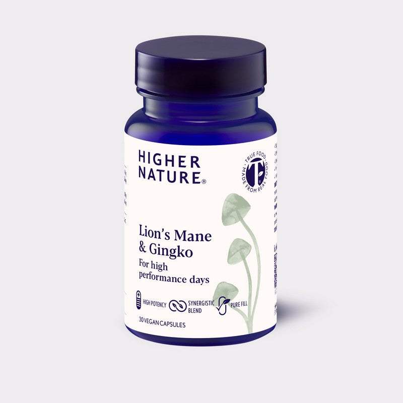 Higher Nature Lion's Mane & Ginkgo 30 Capsules