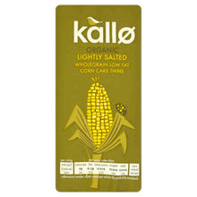 Kallo Organic Lightly Salted Corn Cakes Thins 130g