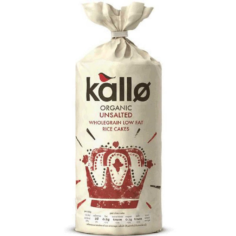 Kallo Organic Thick Slice No Added Salt Rice Cakes 130g