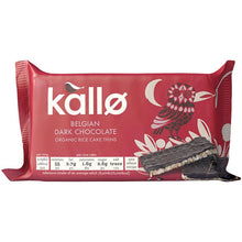 Kallo Organic Belgian Dark Chocolate Rice Cake Thins 75g