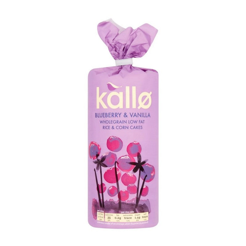Kallo Blueberry & Vanilla Wholegrain Rice & Corn Cakes 131g