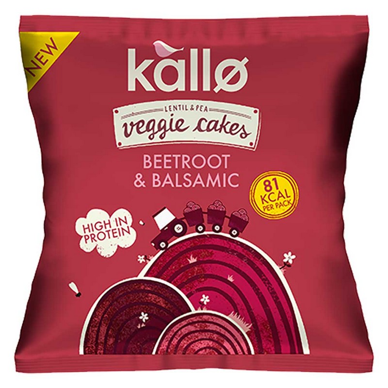 Kallo Beetroot & Balsamic Veggie Cakes Snack Packs 22g