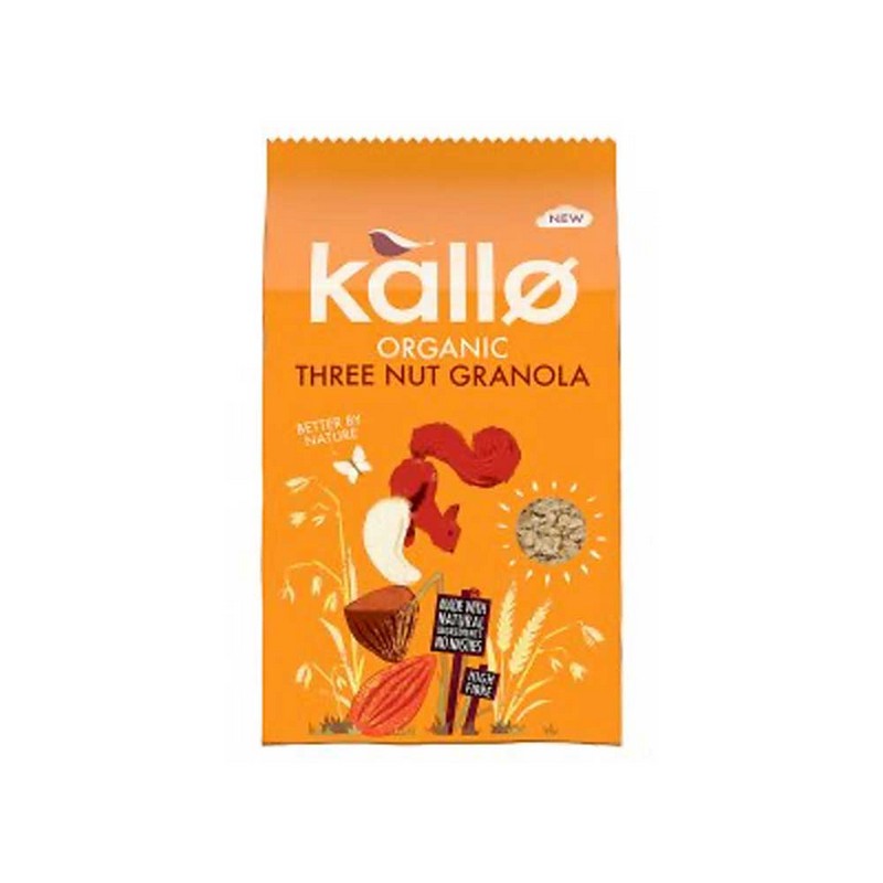 Kallo Organic Three Nut Crunch Granola 360g