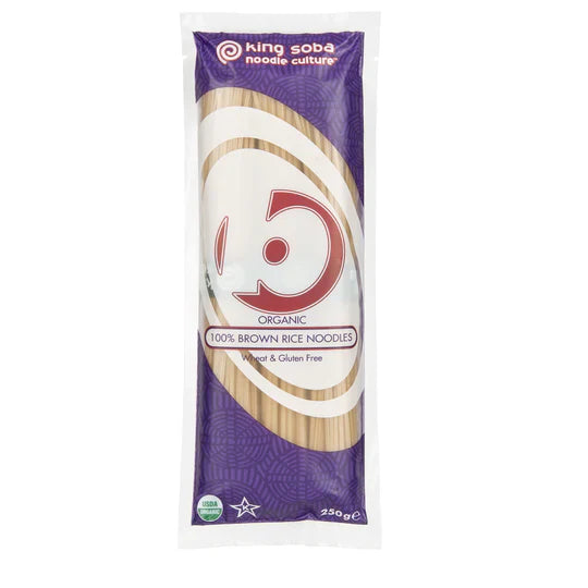 King Soba Org 100% Brown Rice Noodles 250g