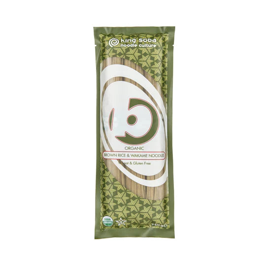 King Soba Org Brown Rice Wakame Noodles 250g