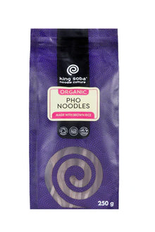 King Soba Organic Pho Noodles made with Brown Rice 250g