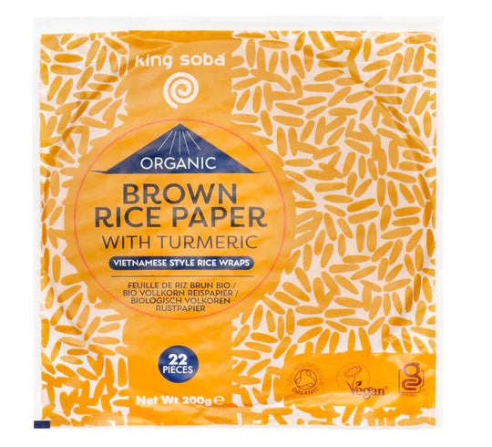 King Soba Organic King Soba Brown Rice Paper with Turmeric 200g