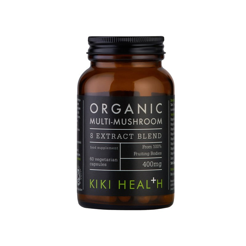 Kiki Health Organic 8 Multi Mushroom Extract Blend 60 Vegi Capsules