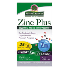 Nature's Answer Zinc Plus 25mg 60caps