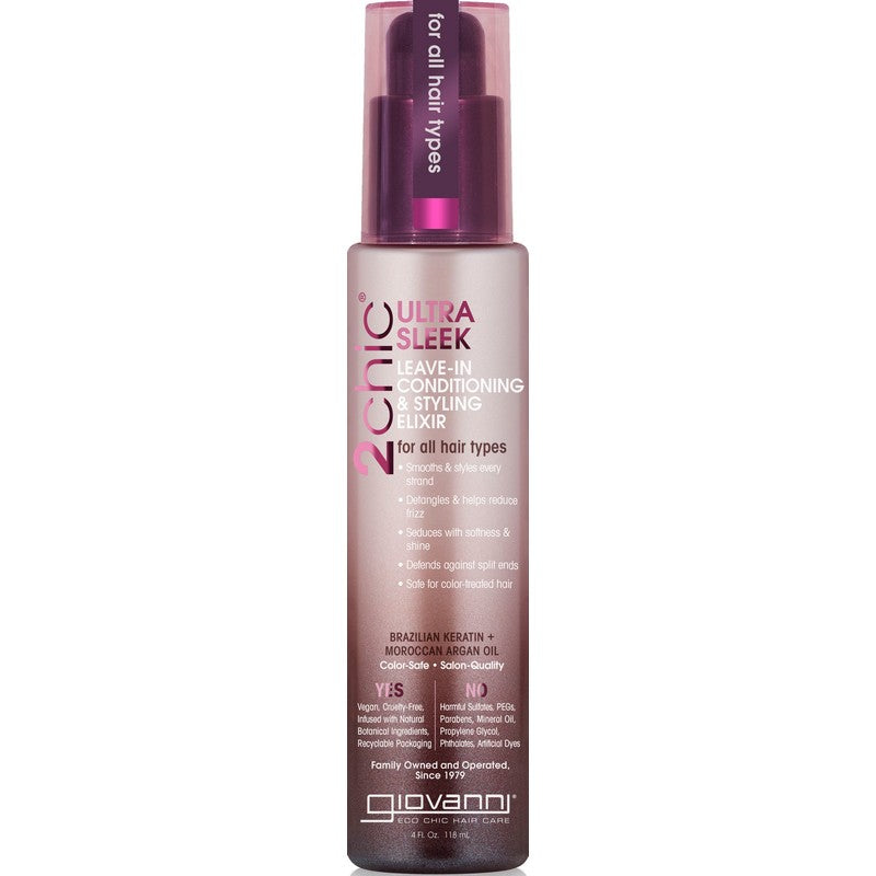 Giovanni Ultra-Sleek Leave-In Conditioning and Styling Elixir 118ml