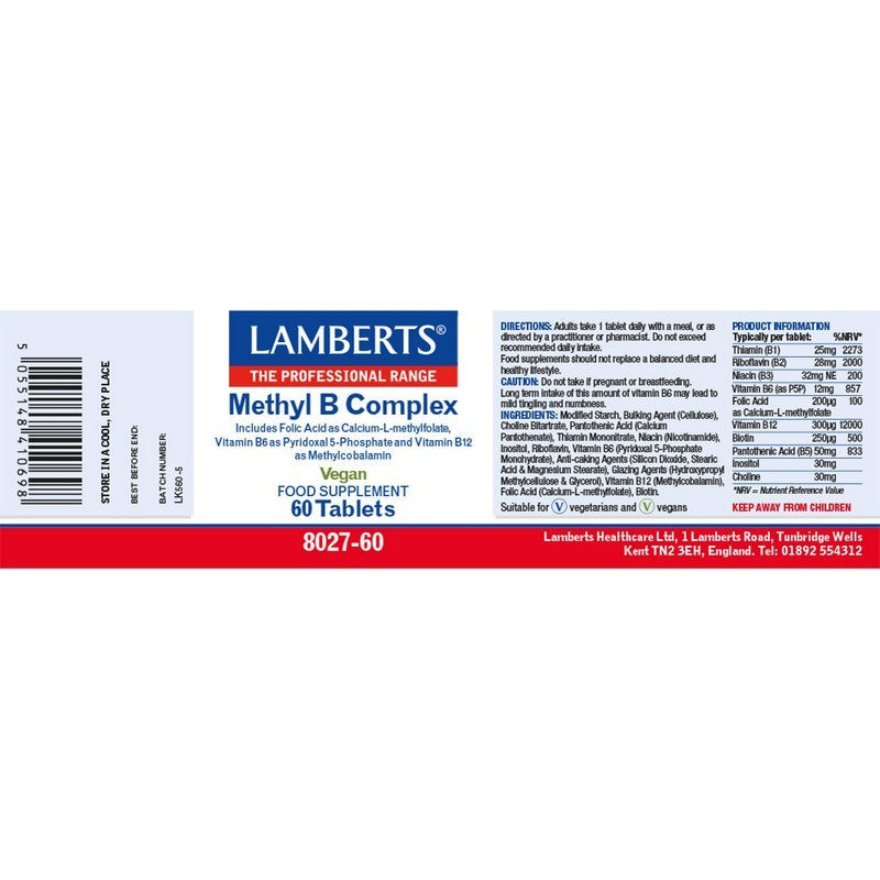 Lamberts Methyl B Complex 60 Tablets