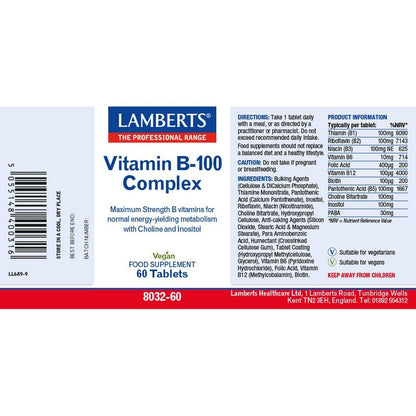 Lamberts Vitamin B-100 Complex