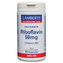 Lamberts Riboflavin 50mg (Vitamin B2) 100 Capsules