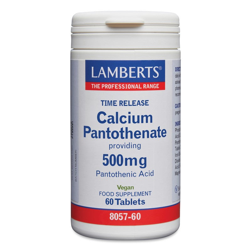 Lamberts Calcium Pantothenate 500mg Time Release 60 Tablets
