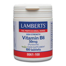 Lamberts Vitamin B6 50mg (Pyridoxine) 100 Tablets