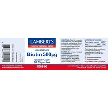 Lamberts Biotin 500µg 90 Capsules
