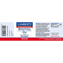 Lamberts Methyl Folate 400mcg 60 Tablets