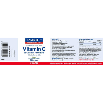 Lamberts Calcium Ascorbate 250gm Crystals