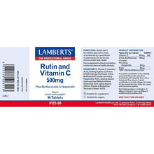 Lamberts Rutin & Vitamin C 500mg + Bioflavonoids 90 Tablets