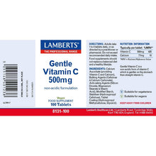 Lamberts Gentle Vitamin C 500mg 100 Tablets