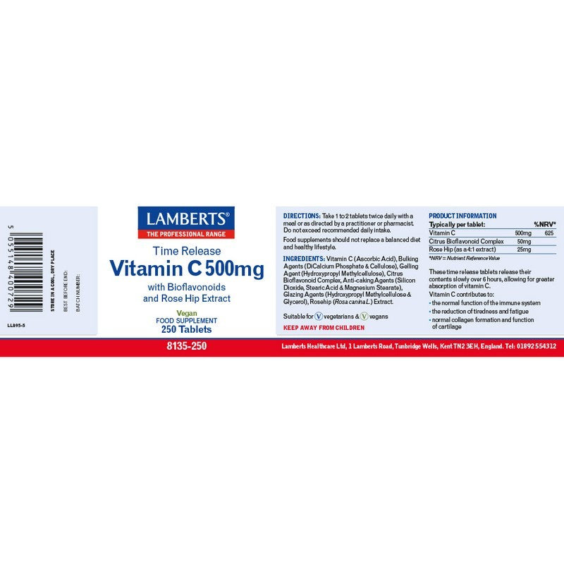 Lamberts Vitamin C Time Release 500mg