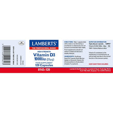 Lamberts Vitamin D3 1000Iu 120 Capsules