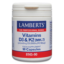 Lamberts Vitamin D3 2000iu and K2 90 Capsules