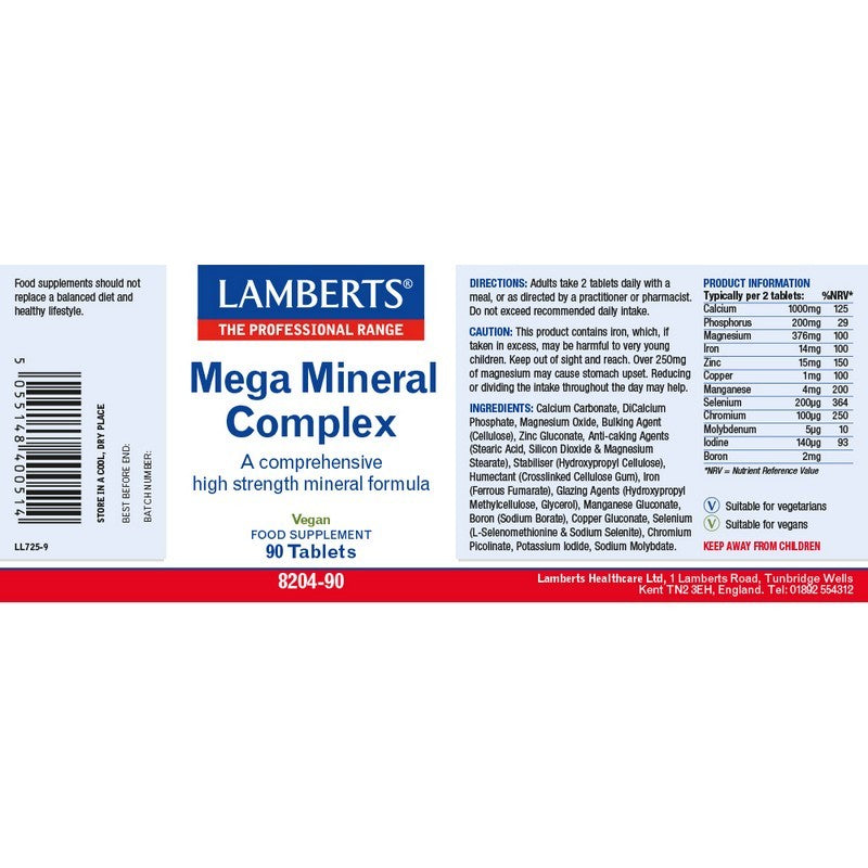 Lamberts Mega Mineral Complex 90 Tablets
