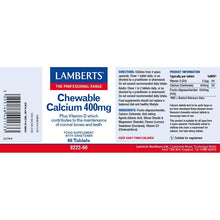 Lamberts Chewable Calcium 400µg 60 Tablets