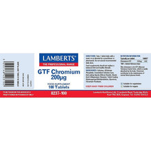 Lamberts GTF Chromium 200µg 100 Tablets