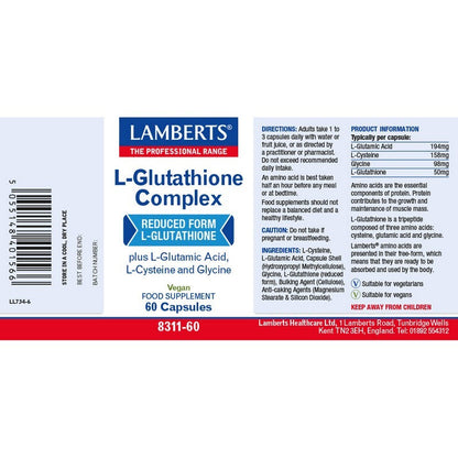 Lamberts L-Glutathione Complex 60 Capsules