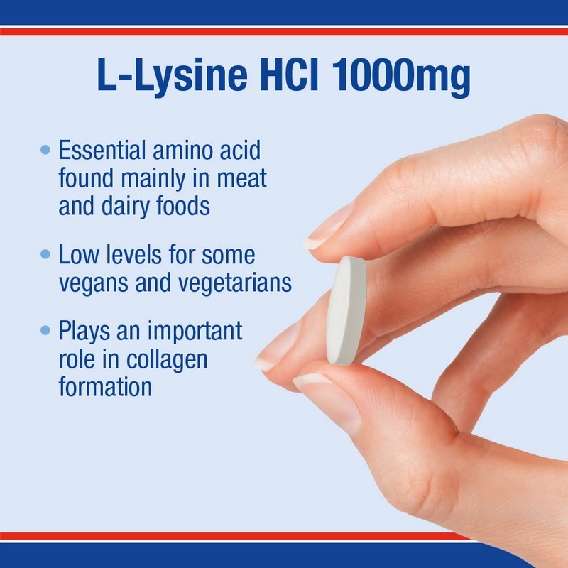 Lamberts L-Lysine 500mg 120 Tablets