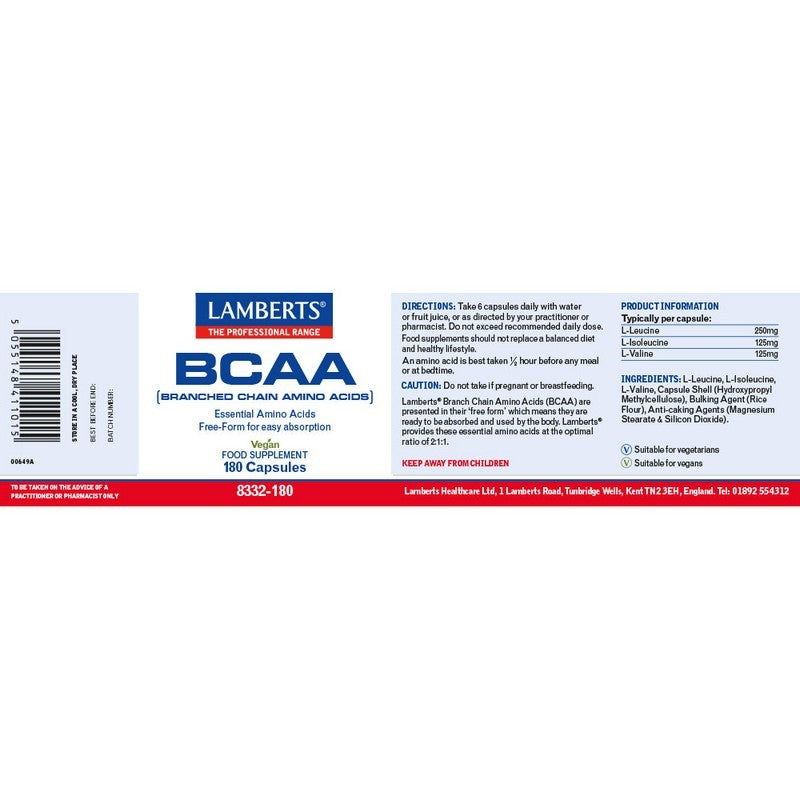 Lamberts BCAA 180 Capsules