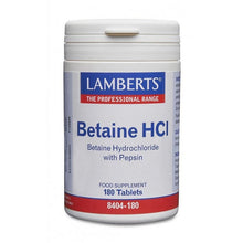 Lamberts Betaine Hcl 324mg/Pepsin 5mg 180 Tablets