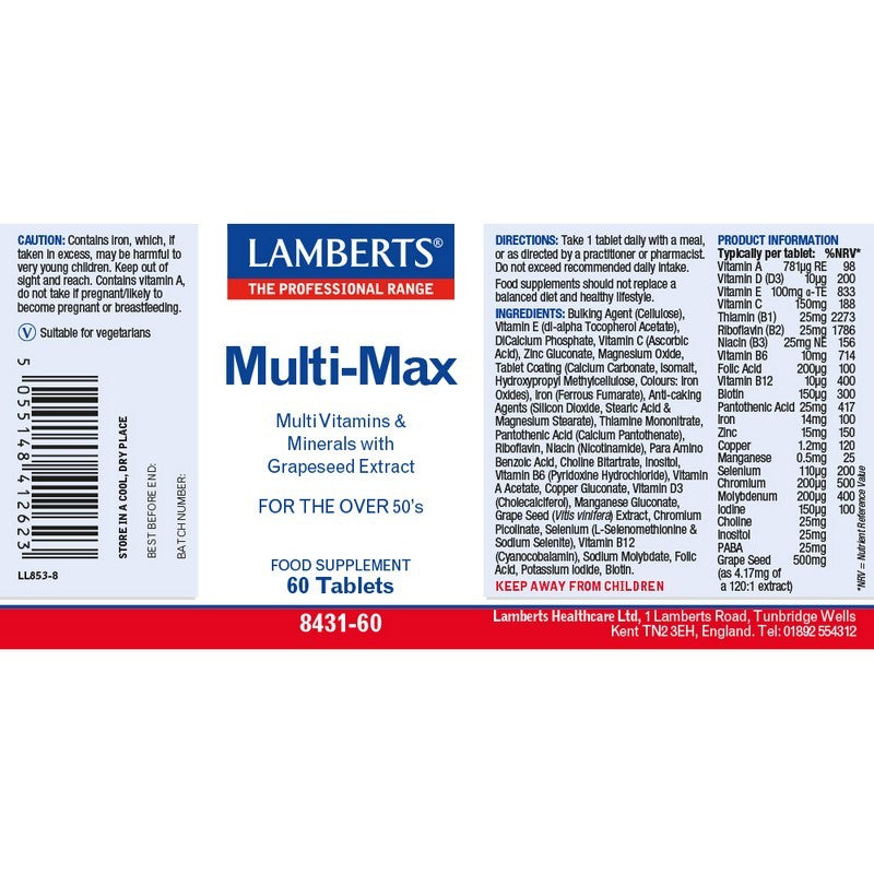 Lamberts Multi-Max® For The Over 50'S 60 Tablets