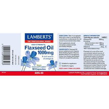 Lamberts Flax Seed Oil 1000mg 90 Capsules