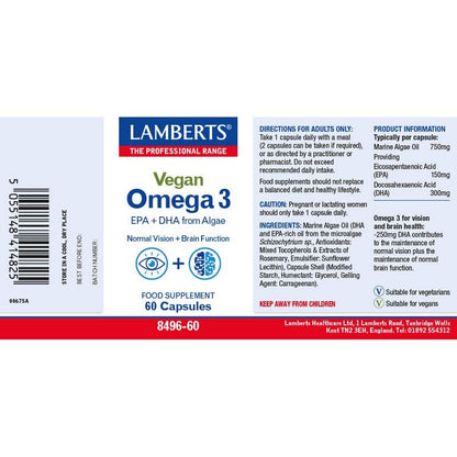 Lamberts Vegan Omega 750mg
