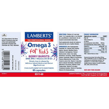 Lamberts Berry Bursts Omega 3 For Kids 60 Capsules