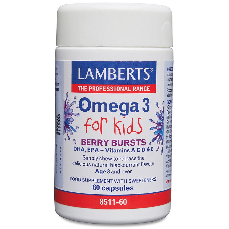 Lamberts Berry Bursts Omega 3 For Kids 60 Capsules