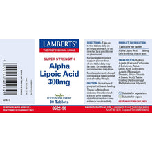 Lamberts Alpha Lipoic Acid 300µg 90 Tablets