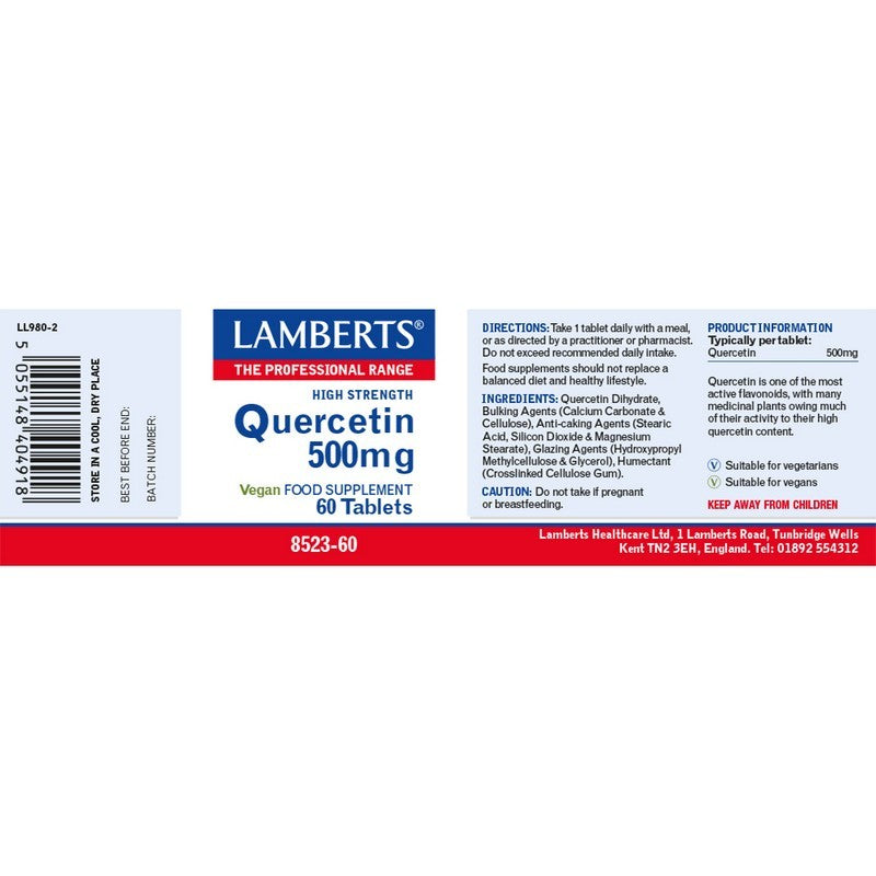 Lamberts Quercetin 500mg 60 Tablets