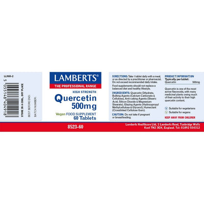 Lamberts Quercetin 500mg 60 Tablets