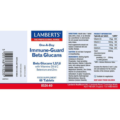 Lamberts Beta Glucan Complex 60 Tablets