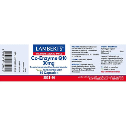 Lamberts Co Enzyme Q 10 30mg