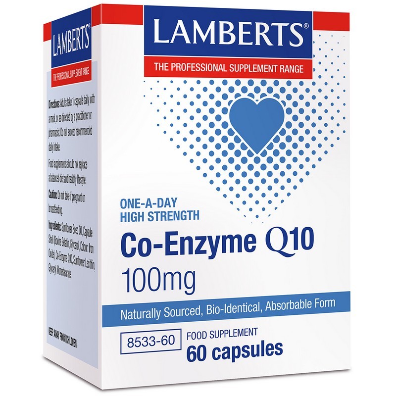 Lamberts Co Enzyme Q 10 100mg 60 Capsules
