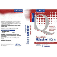 Lamberts Ubiquinol 100mg (Reduced Coq10) 60 Capsules