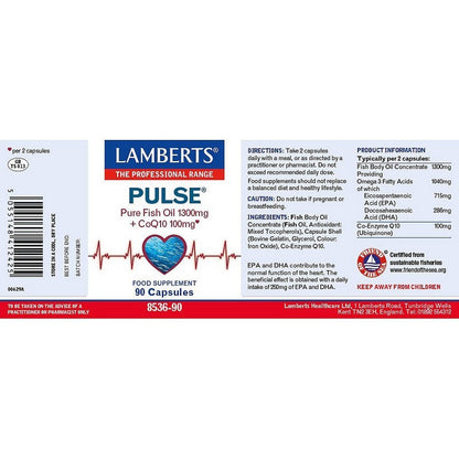 Lamberts Pulse (Fish with Co-Q10) 90 Capsules
